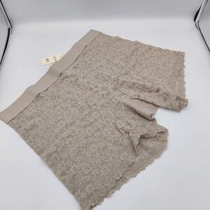Aerie large Show Off Vintage Lace High Waisted Boxer Underwear-stone harbor
